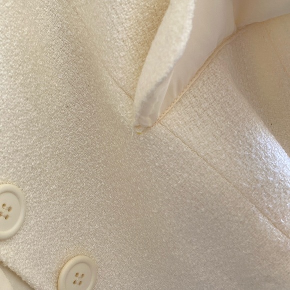 Vintage Finity Jacket Women Short Fashion Cream Button Up Shoulder Pads Made USA - Picture 8 of 9